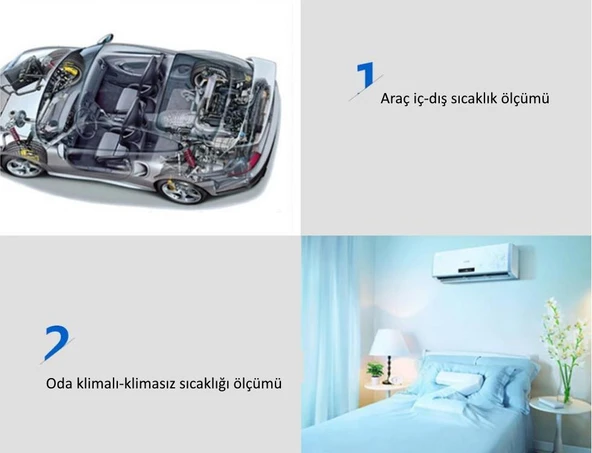 WellHise TMP-10 Dijital Termometre Pano Tipi Termometre - Resim 6