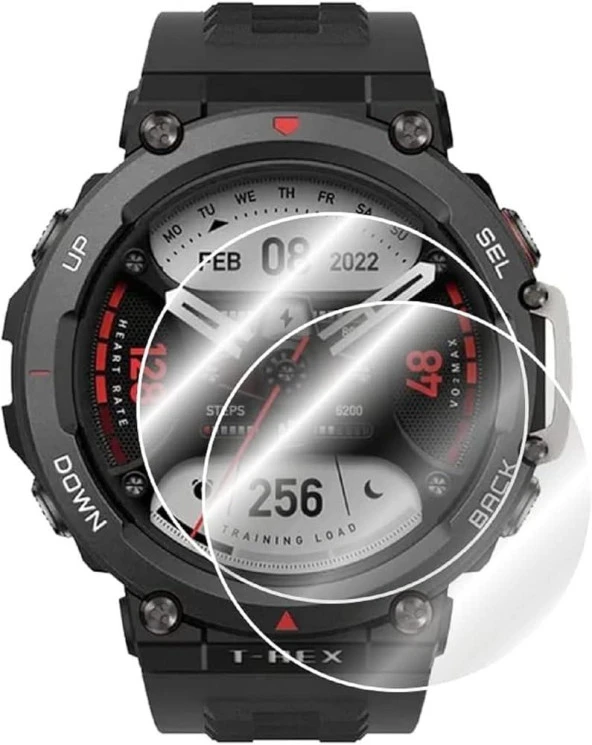 Amazfit T-Rex 2 ile Uyumlu 9H Nano Ekran Koruyucu(2 Adet) ürün görseli 1