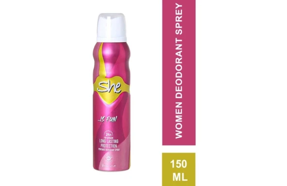 She Is Fun Kadın Deodorant Sprey 150 ML ürün görseli 1