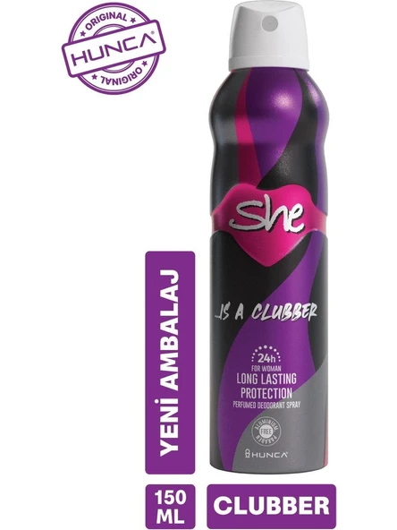 She Is A Clubber Kadın Deodorant Sprey 150 ML ürün görseli 1