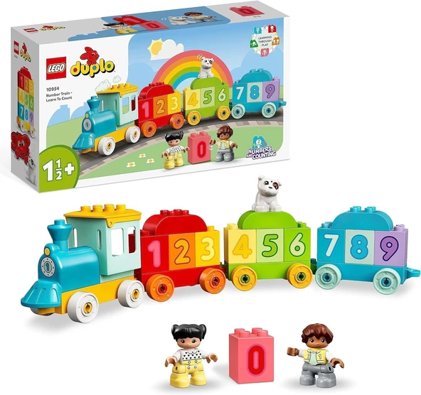 LEGO DUPLO İlk Sayı Treni - Saymayı Öğren 10954-18 Ay ve Üzeri Çocuklar İçin Sayma Yetisini Geliştiren Eğitici Oyuncak Y ürün görseli 1
