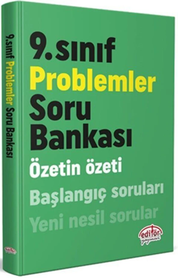 9. Sınıf Problemler Soru Bankası Editör Yayınları ürün görseli 1