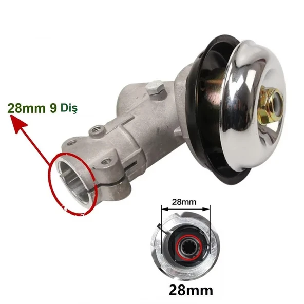 Kawasaki TJ53 Motorlu Tırpan Redüktörü 28 mm 9 Diş ürün görseli 1