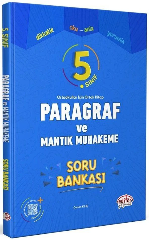 5. Sınıf Paragraf Mantık ve Muhakeme Soru Bankası Editör Yayınları ürün görseli 1