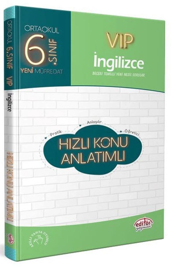 6. Sınıf İngilizce VIP Hızlı Konu Anlatımlı Editör Yayınları ürün görseli 1