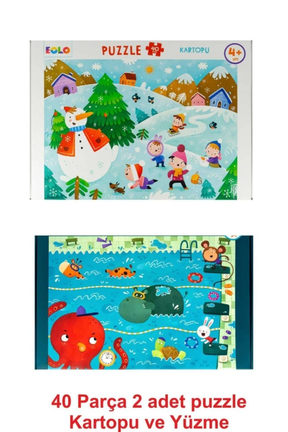 40 Parça Puzzle 2 Li Set - Resim 2