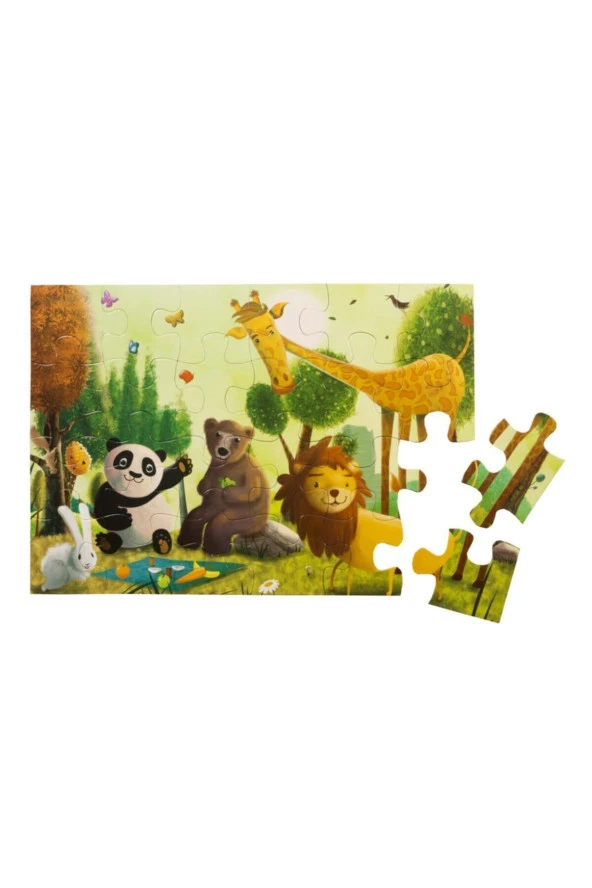 Çocuklar Için Yer Puzzle 24 Parça - Ormanda - Resim 3
