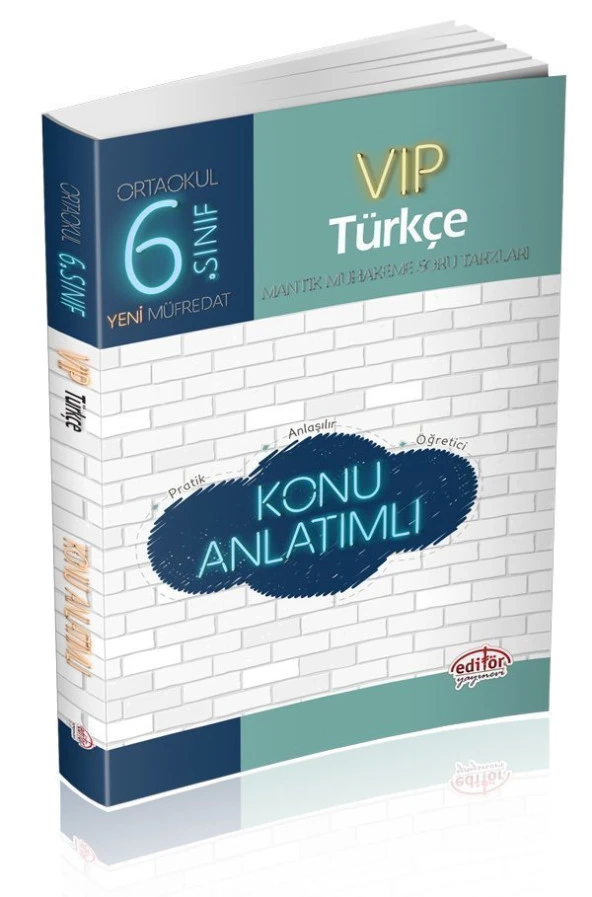 6.Sınıf Vip Türkçe Konu Anlatımlı Editör Yayınları ürün görseli 1