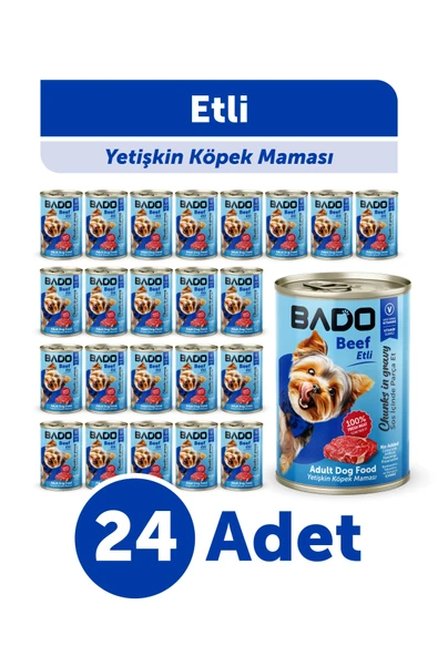 Bado Yetişkin Yaş Köpek Maması Etli 400Gr 24'lü ürün görseli 1
