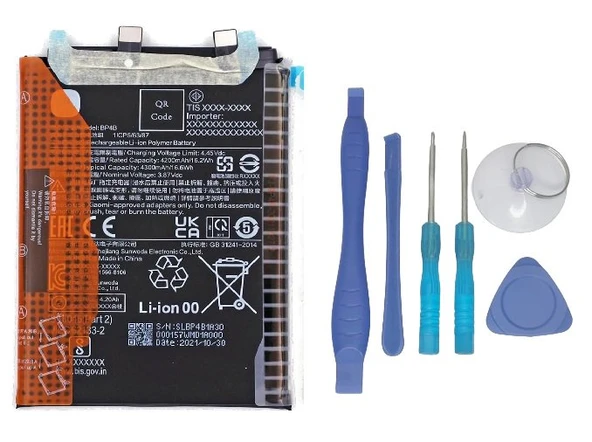 Xiaomi Mİ 12 LİTE - BP 4B - Batarya Pil Sıfır Orijinal + TAMİR SETİ ürün görseli 1