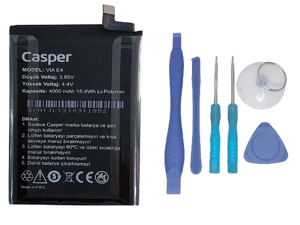 Casper Via E4 Batarya Pil Sıfır Orijinal + TAMİR SETİ ürün görseli 1