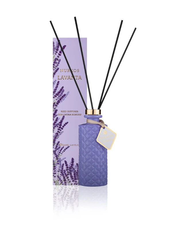 Nurxos Lavanta Reed Diffuser Çubuklu Oda Kokusu 150 ML – Çiçeksi Odunsu - 9912 ürün görseli 1