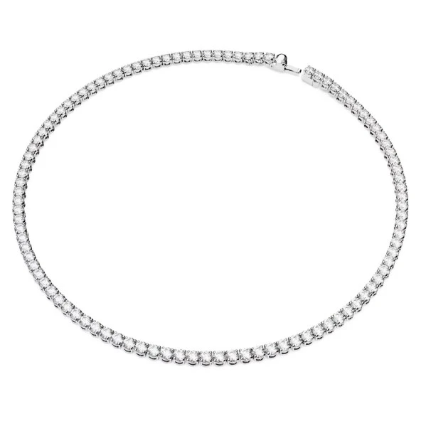 5681801 Swarovski Kolye Matrix Tennis  Neclace, Round cut, Small, White, Rhodium plated ürün görseli 1
