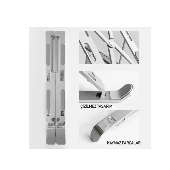 Alüminyum Ayarlanabilir Notebook Stant Macbook Laptop Standı ürün görseli 1