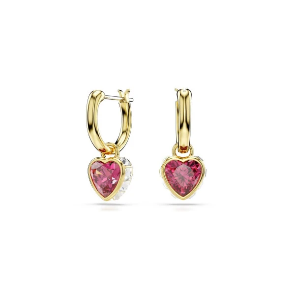 5684760 Swarovski Küpe Chroma:Pe Mn Hoop Drop Heart Red/Gos ürün görseli 1