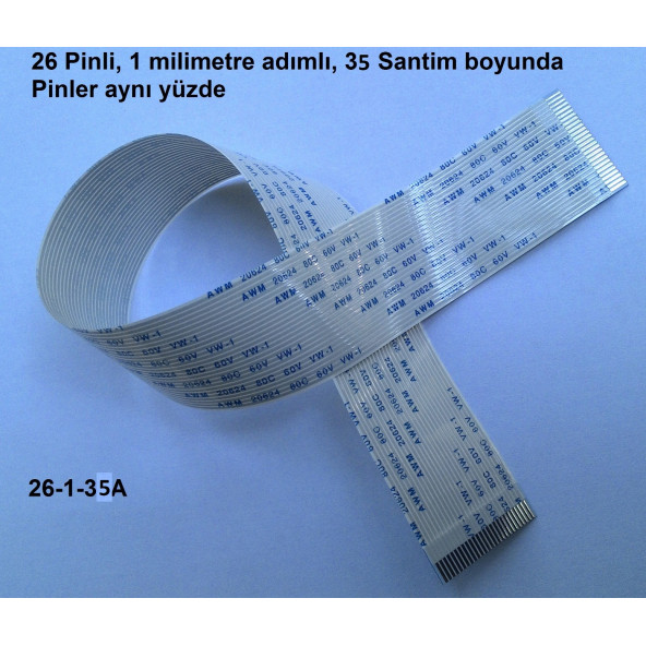Awm 20624 80C 60V Vw-1 Flex Şerit Kablo 26 Pin. Eni 27mm. 26-1-35A ürün görseli 1