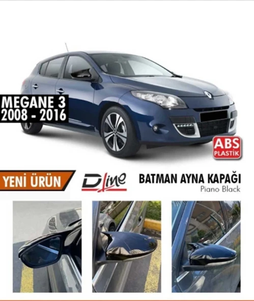 Renault Megane-3 2008-2016 Yarasa / Batman Ayna Kapağı ürün görseli 1