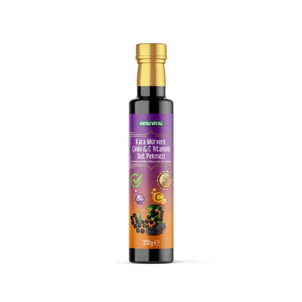 Aksu Vital Kara Mürverli Çinko&C Vitaminli Dut Pekmezi 350 gr 1 ADET ürün görseli 1