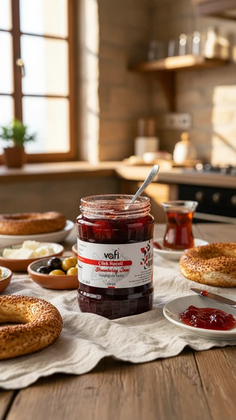 Vafi Reçel Serisi Çilek Reçeli 700 gr 1 ADET - Resim 3