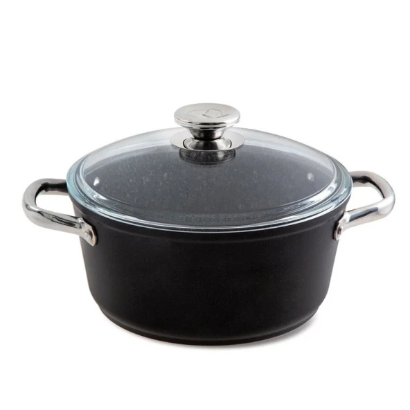 Jumbo Darci Black 7 Parça Granit Tencere Seti - Resim 3