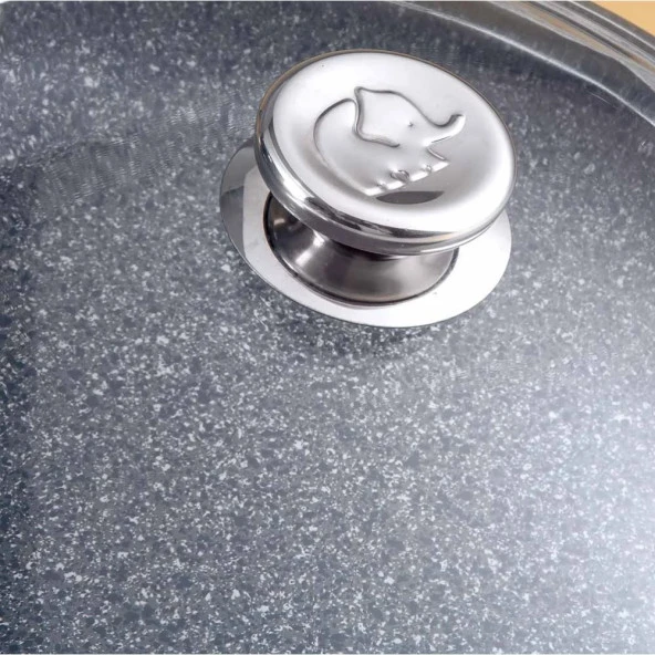 Jumbo Darci Black 7 Parça Granit Tencere Seti - Resim 7