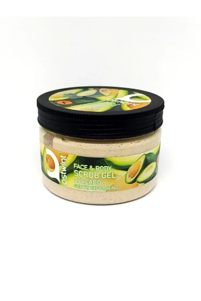 Ostwint Face And Body Yüz ve Vücut İçin Peeling Etkili Scrub Gel Avocado 300ml ürün görseli 1