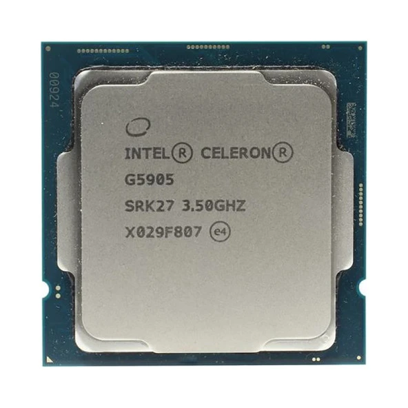 INTEL Celeron G5905 4MB 2çekirdekli O/B UHD610 1200p 58w Kutusuz Fansız ürün görseli 1