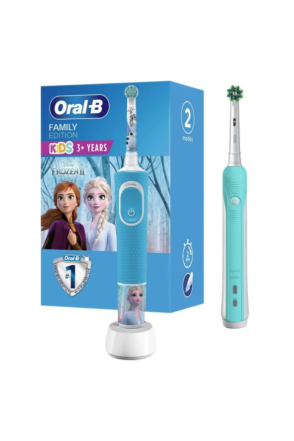 Oral-B Pro 500 Şarjlı Diş Fırçası + D100 Frozen Aile Paketi ürün görseli 1