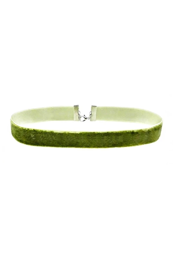 Nefti Yeşil Renk Kadın Kadife Choker Kolye ürün görseli 1
