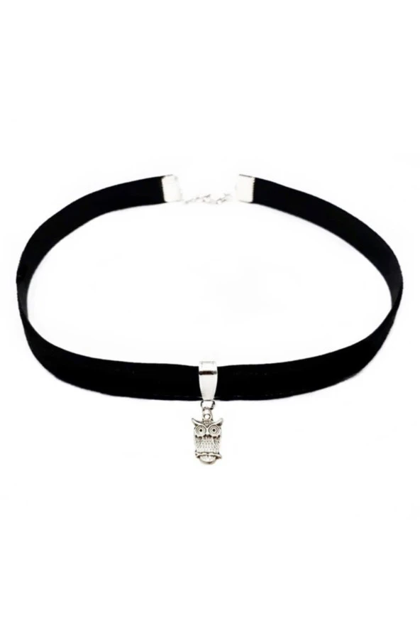 Baykuş Choker Tasma Kolye ürün görseli 1