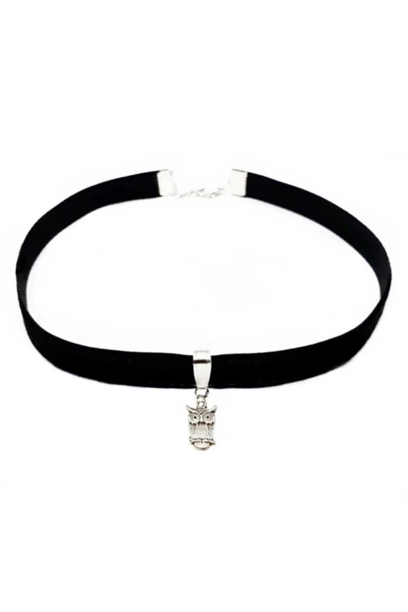 Baykuş Choker Tasma Kolye - Resim 2