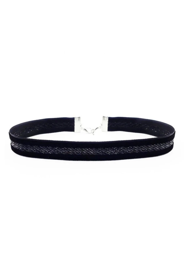 Simli Siyah Kadın Choker ürün görseli 1