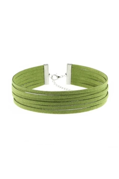 Yeşil Renk Kadın Süet Choker ürün görseli 1