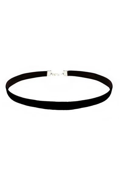 Siyah Renk Kadife Kadın Choker Kolye ürün görseli 1