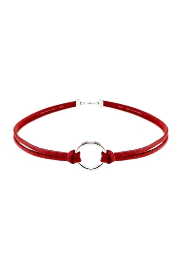 Taba Rengi Kadın Süet Round Choker ürün görseli 1