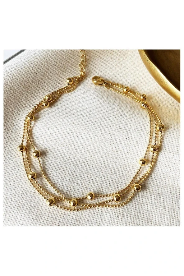 Altın Kaplamadorika Zincir Choker Kadın Halhal ürün görseli 1