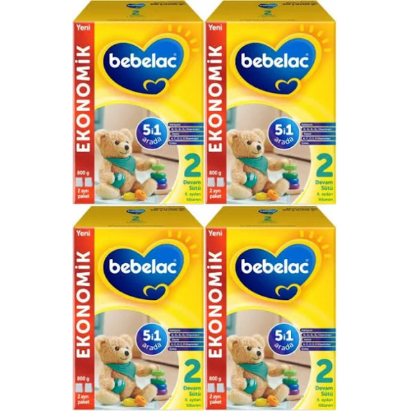 Bebelac 2 Devam Sütü 800 gr 4 Adet ürün görseli 1