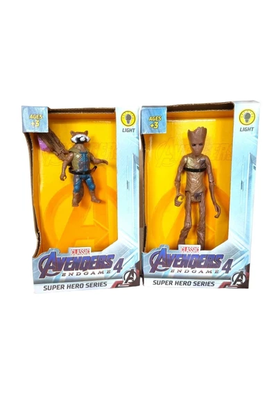 Bambam Avengers Yenilmezler Figür Oyuncak Groot & Roket Rakun 16 Cm. ürün görseli 1