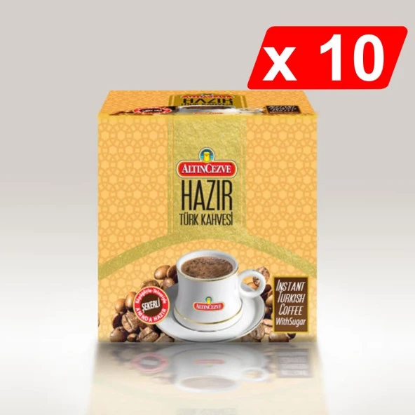 Altıncezve Hazır Türk Kahvesi Şekerli (20 Adet x 11 Gr) x 10 Paket ürün görseli 1