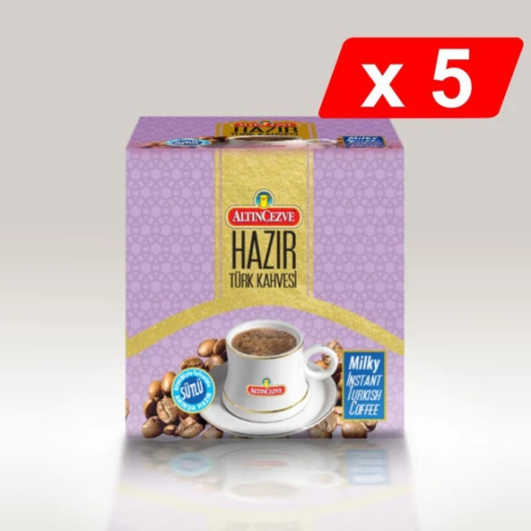 Altıncezve Hazır Türk Kahvesi Sütlü-Şekerli (20 Adet x 11 Gr) x 5 Paket ürün görseli 1