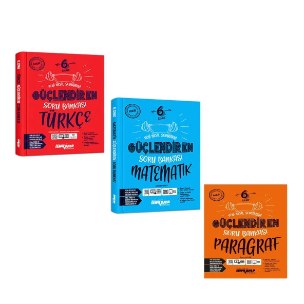 Ankara Yayıncılık 6.Sınıf Türkçe Matematik ve Paragraf Güçlendiren Soru Bankası Seti 3 Kitap ürün görseli 1