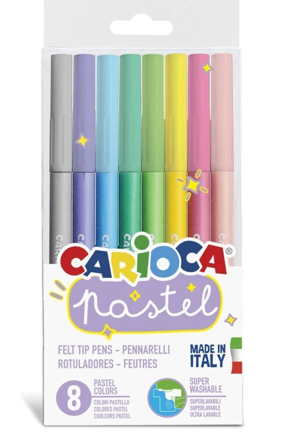 Pastel Renk Keçeli Boya Kalemi 8'li ürün görseli 1