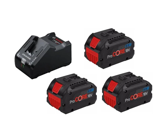Bosch 18V 3x8.0 + GAL 18V-160 Procore Akü Seti ürün görseli 1