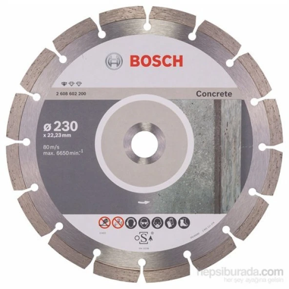 Bosch  - Standard Seri Beton İçin Elmas Kesme Diski - 230 X 22,23 X 2,3 X 10 Mm ürün görseli 1