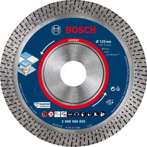 Bosch Expert Hardceramic Elmas Kesme Diski 125 x 22,23 x 1,4 x 10 mm ürün görseli 1