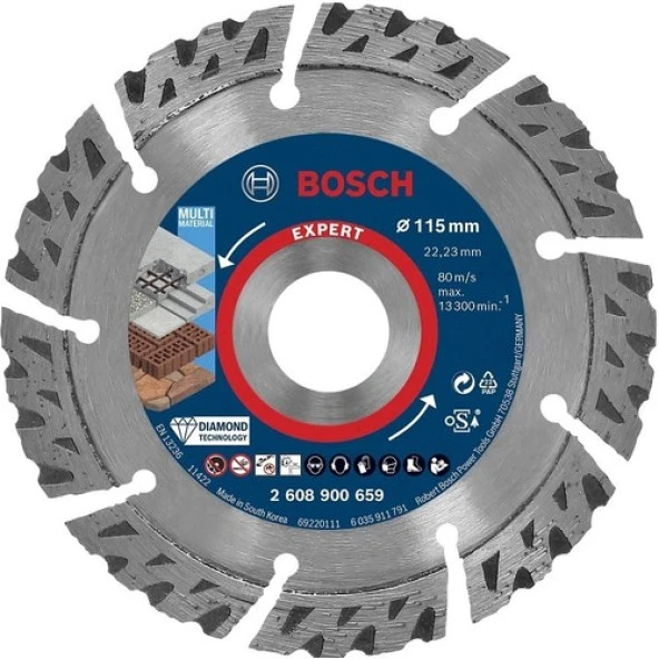 Bosch Expert Multimaterial Elmas Kesme Diski 115 x 22,23 x 2,2 x 12 mm ürün görseli 1