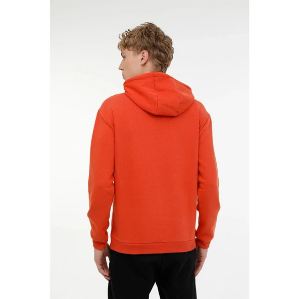 Lumberjack M-SN04 BASIC HOODIE 3PR Kiremit Erkek Sweatshirt - Resim 2