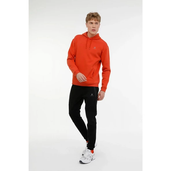 Lumberjack M-SN04 BASIC HOODIE 3PR Kiremit Erkek Sweatshirt - Resim 3