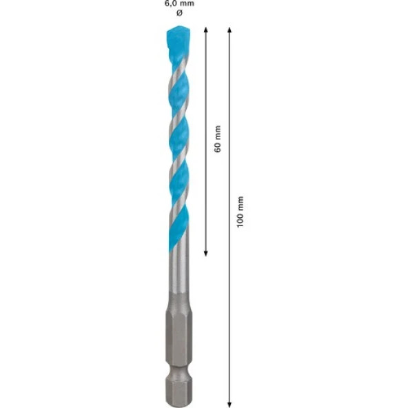Bosch Expert Hex-9 Multiconstruction Delme Ucu 6 x 60 x 100 mm ürün görseli 1