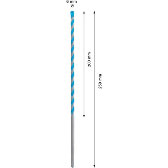 Bosch Expert Cyl-9 Multiconstruction Delme Ucu 6 x 200 x 250 mm ürün görseli 1